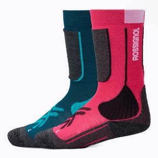 Calze da sci bambini Rossignol Essential 2 pack electric fuchsia