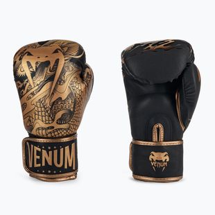 Guantoni da boxe Venum Dragon's Flight nero/bronzo
