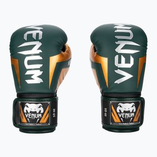 Guanti da boxe Venum Elite verde/bronzo/argento