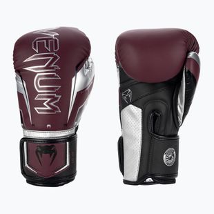 Guantoni da boxe Venum Elite Evo bordeaux/argento