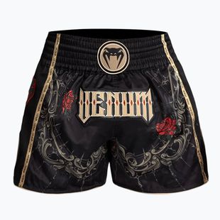 Pantaloncini da allenamento Venum Santa Muerte 5.0 Muay Thai nero/oro da uomo