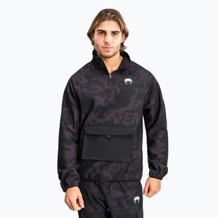 Giacca Venum Trooper da uomo con mezza zip nero/viola