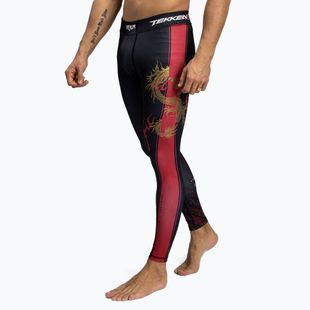 Leggings da allenamento Venum X Tekken 8 da uomo - Marshall Law Spats nero/rosso/oro