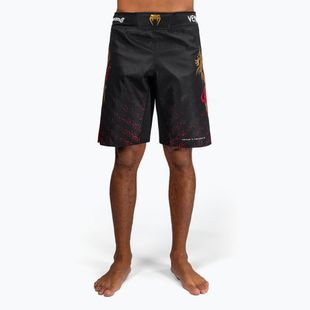 Pantaloncini da allenamento Venum X Tekken 8 da uomo - Marshall Law Fight Shorts nero/rosso/oro