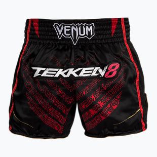 Pantaloncini da allenamento Venum X Tekken 8 da uomo - Marshall Law Muay Thai Shorts nero/rosso/oro