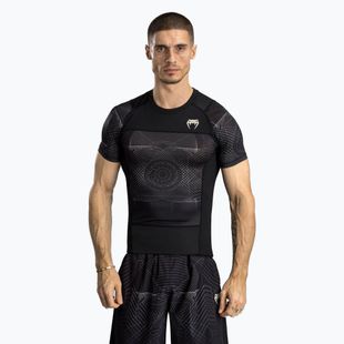 Rashguard Venum G-Fit Air Uomo a manica corta nero profondo/ sabbia del deserto