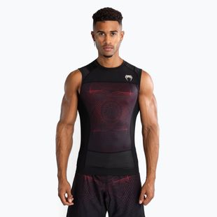 Canotta Rashguard senza maniche Venum G-Fit Air Uomo nero profondo/rosso fuoco