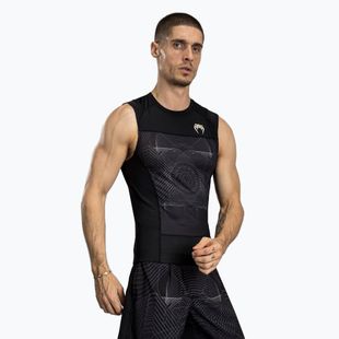 Canotta Venum G-Fit Air Uomo senza maniche Rashguard nero profondo/sabbia del deserto