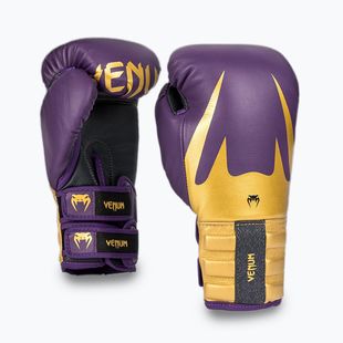 Guantoni da boxe Venum Reverso viola scuro/oro
