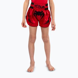 Pantaloncini da allenamento Venum Inferno Muay Thai Jr da bambino, rosso