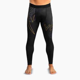 Leggings da allenamento uomo Venum Serpenti Spats black/silver/gold
