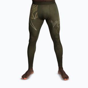 Leggings da allenamento uomo Venum Serpenti Spats khaki/bronze/ivory