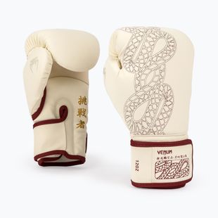 Guantoni da boxe Venum Serpenti Boxing burgundy/ivory