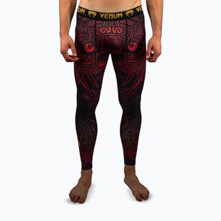 Leggings da uomo per lʼallenamento Venum Quetzal Fury black/fury red/tangerine