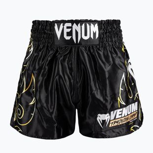 Pantaloncini da allenamento uomo Venum VTC Flames Muay Thai black/gold