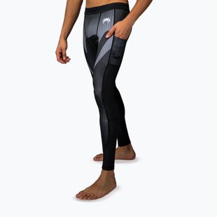 Leggings da allenamento uomo Venum No Gi Spats black/silver grey