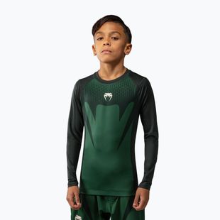 Rashguard bambino Venum Attack Kids Rashguard forest green/off white