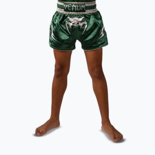 Pantaloncini da allenamento per bambini Venum Inferno Muay Thai forest green/off white