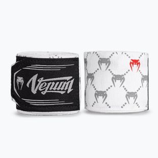 Fasce da boxe Venum Monogram Hand Wraps Advanced 400 cm white