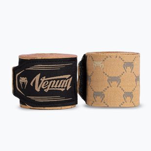 Bende da boxe Venum Monogram Hand Wraps Advanced 400 cm sand