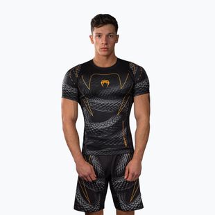 Rashguard da uomo Venum Matupa Short Sleeve black/grey/gold
