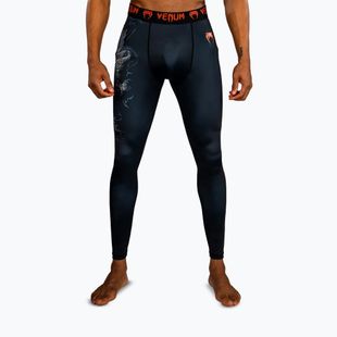 Leggings da allenamento uomo Venum Thunder Dragon Spats Black/Grey/Copper