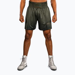 Pantaloncini da boxe da uomo Venum Stealth Boxing Khaki/Dark Green