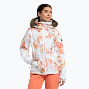 Giacca da snowboard da donna ROXY Jet Ski Premium, bianco brillante e tenero