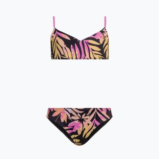 Costume da bagno due pezzi ROXY Active Joy Basic Triangle Set antracite zebra bambina