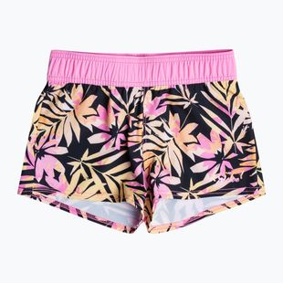 ROXY Desert Rider, pantaloncini da bagno per bambini antracite zebrati, ragazza della giungla