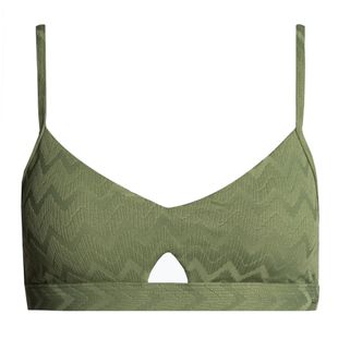 ROXY Current Coolness Bralette top da bagno verde loden