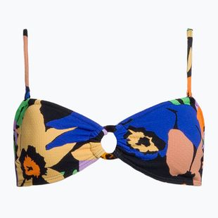 ROXY Color Jam Bandeau top costume da bagno antracite flower jammin
