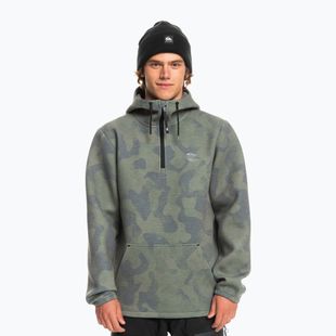 Quiksilver Shredder Hoodie felpa da snowboard tie dye true black