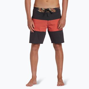 Pantaloncini da bagno Billabong Tribong Pro lavati rossi da uomo
