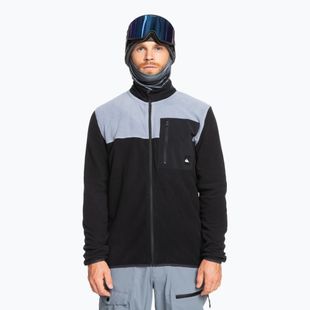Felpa da snowboard Quiksilver Aker Full Zip da uomo nero vero
