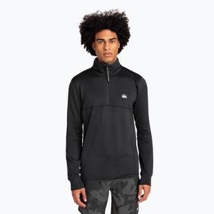 Felpa da snowboard Quiksilver Steep Point Half Zip Fleece da uomo nero vero