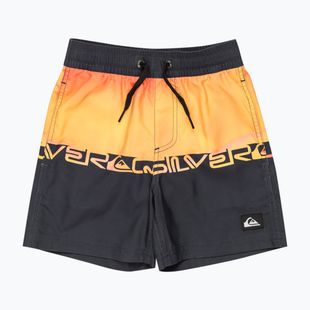 Pantaloncini da bagno Quiksilver Everyday Straight Volley 12" corallo infuocato wordblock da bambino