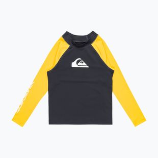Quiksilver Everyday UPF50 dark navy/solar power manica lunga da bagno per bambini