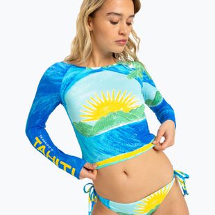 Nuoto donna maniche lunghe ROXY Atlas Crop Top skyway