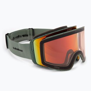 Maschera da snowboard uomo Quiksilver Storm MG dark ivy/clux ml red