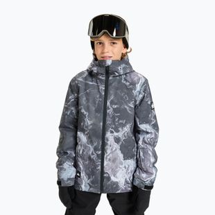 Giacca da snowboard bambino Quiksilver Mission Printed thermostamp grayscale