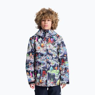 Giacca da snowboard per bambini DC Basis Print Youth outer world black