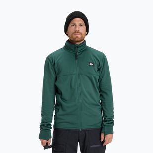 Felpa da snowboard uomo Quiksilver Steep Point Full Zip Fleece trekking green