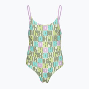 Costume da bagno intero per bambini ROXY Letter Up oil green letter up