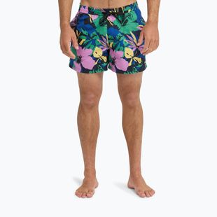 Pantaloncini da bagno uomo Quiksilver Everyday Printed Volley 15" dark navy interact floral