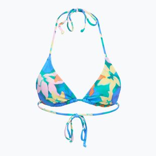 Top del costume da bagno Billabong Sol Searcher Multi Triangle aqua flowers