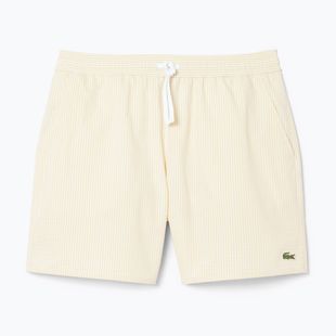 Pantaloncini da bagno Lacoste da uomo MH9089 bianco/giallo