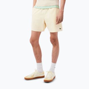 Pantaloncini da bagno Lacoste da uomo MH9089 bianco/giallo