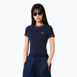 T-shirt Lacoste donna TF0347 blu navy/rill/grenadine