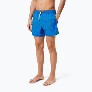 Pantaloncini da bagno Lacoste da uomo MH7188 blu zingaro/multico